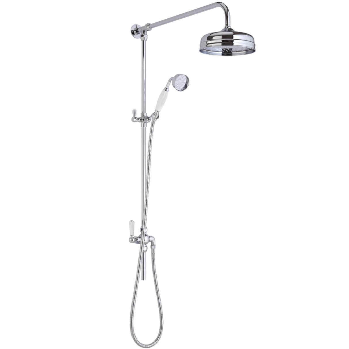 Nuie Victorian Grand Traditional Rigid Riser Set With Diverter Chrome AM312