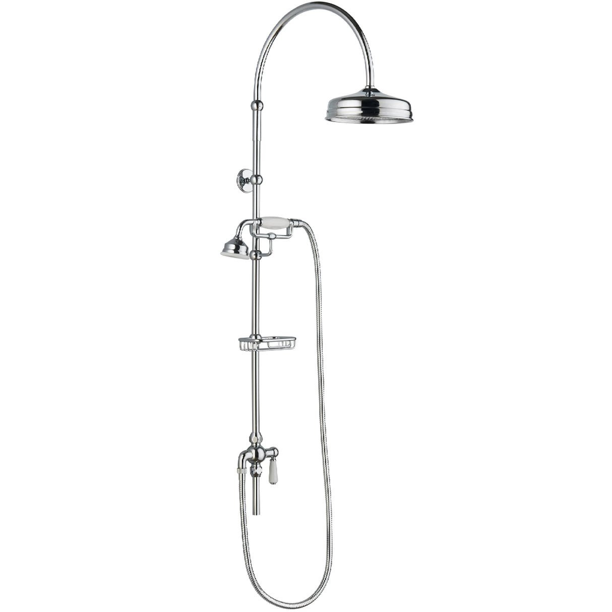 Hudson Reed Deluxe Grand Traditional Rigid Riser Set With Diverter Chrome AM319