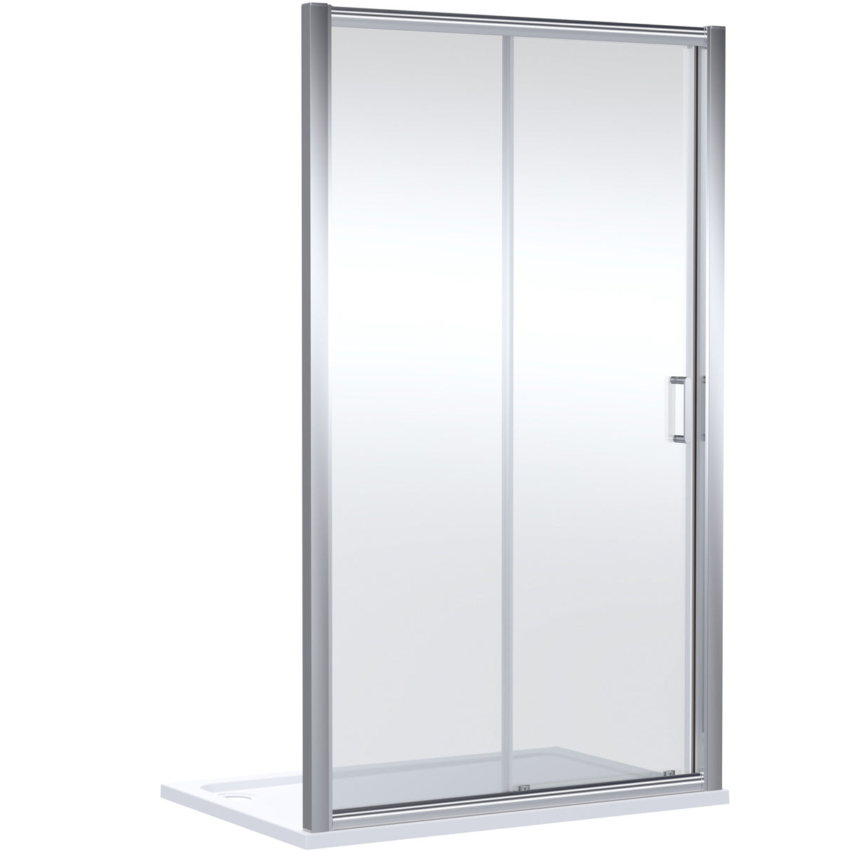 Nuie Lucie Sliding Shower Door Chrome, 8mm Glass AQSL12N-E8