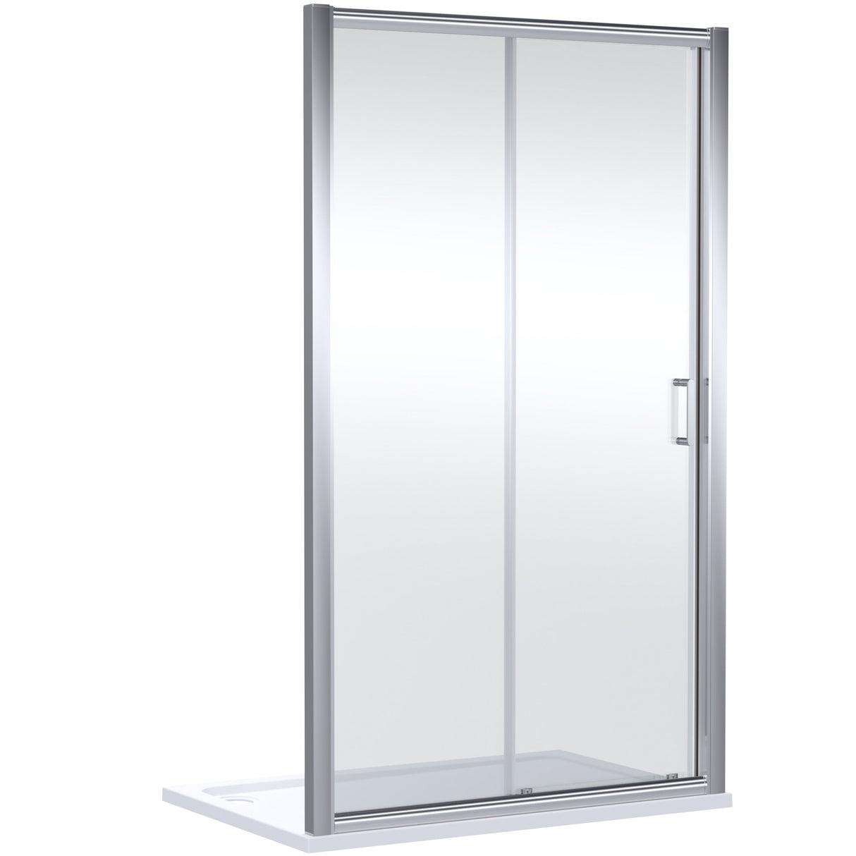 Nuie Lucie Sliding Shower Door Chrome, 8mm Glass AQSL17N-E8