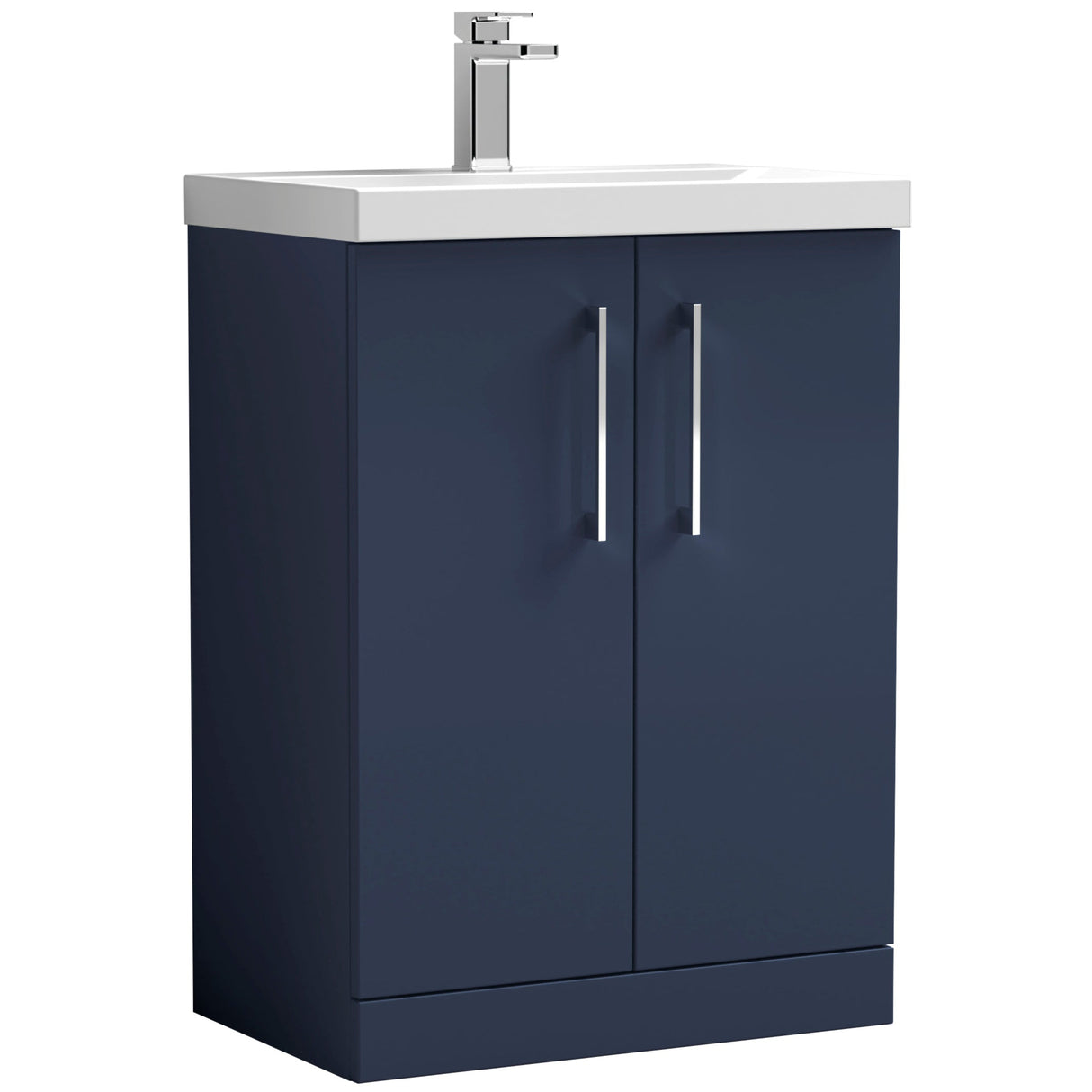 Nuie Arno 600mm Floor Standing 2 Door Vanity Unit & Basin Midnight Blue ARN2903A