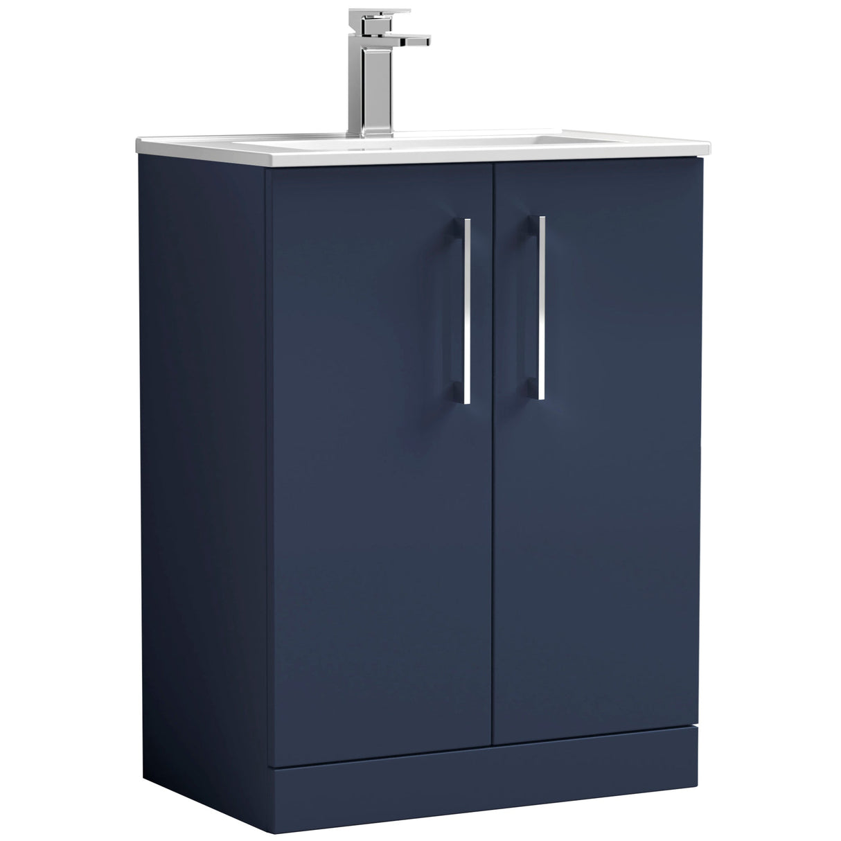 Nuie Arno 600mm Floor Standing 2 Door Vanity Unit & Basin Midnight Blue ARN2903B