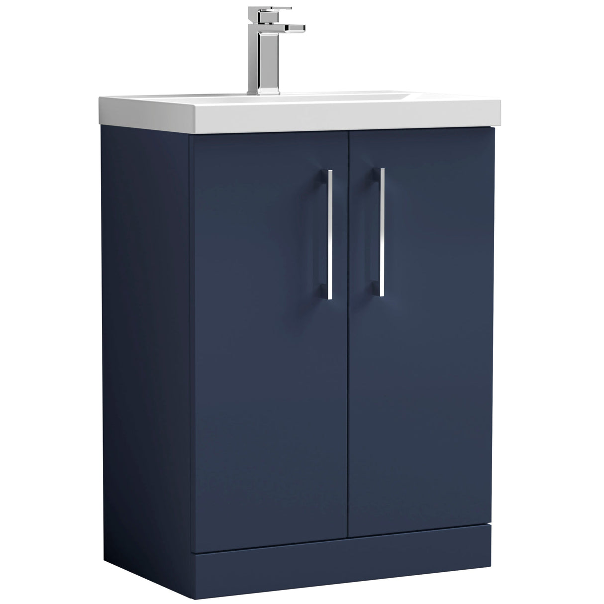 Nuie Arno 600mm Floor Standing 2 Door Vanity Unit & Basin Midnight Blue ARN2903D