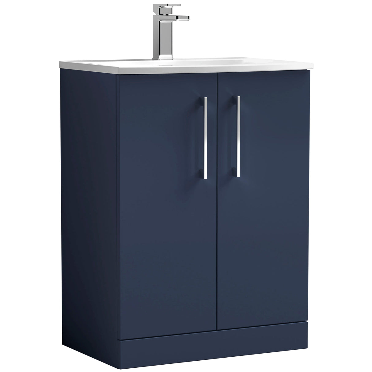 Nuie Arno 600mm Floor Standing 2 Door Vanity Unit & Basin Midnight Blue ARN2903G