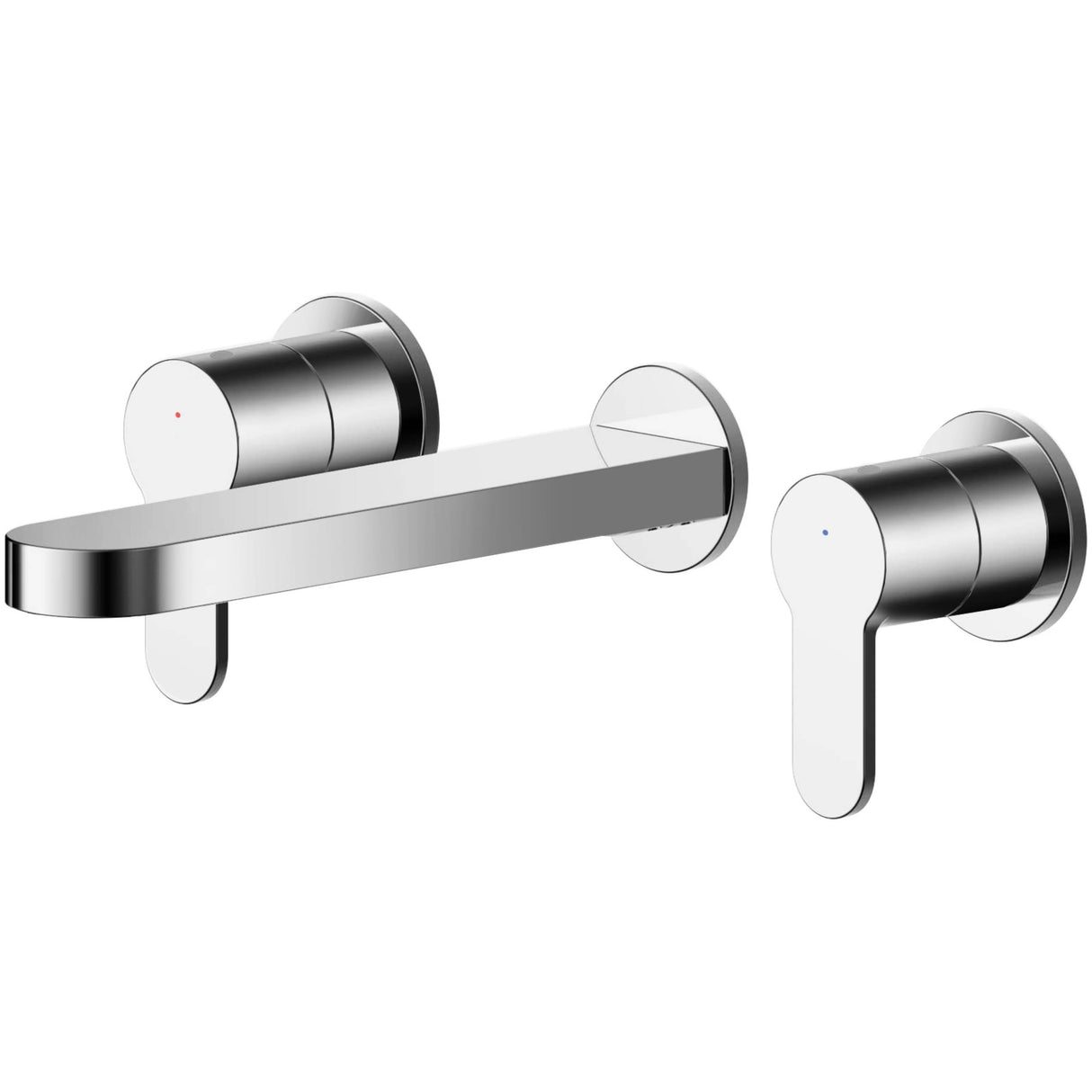 Nuie Arvan 3-Hole Wall Mounted Basin Mixer Tap Chrome ARV317