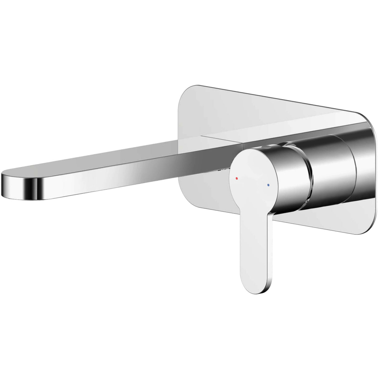 Nuie Arvan 2-Hole Wall Mounted Basin Mixer Tap with Plate Chrome ARV328