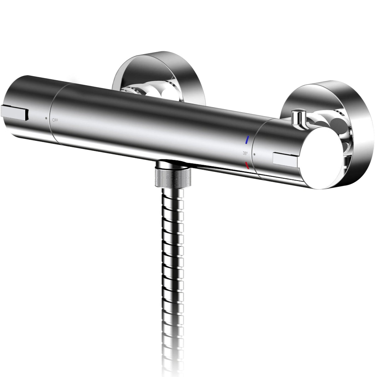 Nuie Arvan Round Thermostatic Bar Shower Valve Chrome ARV503