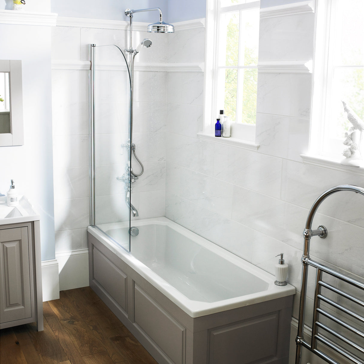 Nuie Ascott Traditional Single Ended Acrylic Bath White NLB109 LS