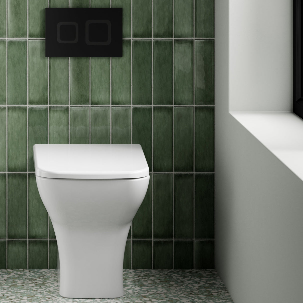Nuie Ava Rimless Back To Wall Toilet & Soft Close Seat NCG406 LS