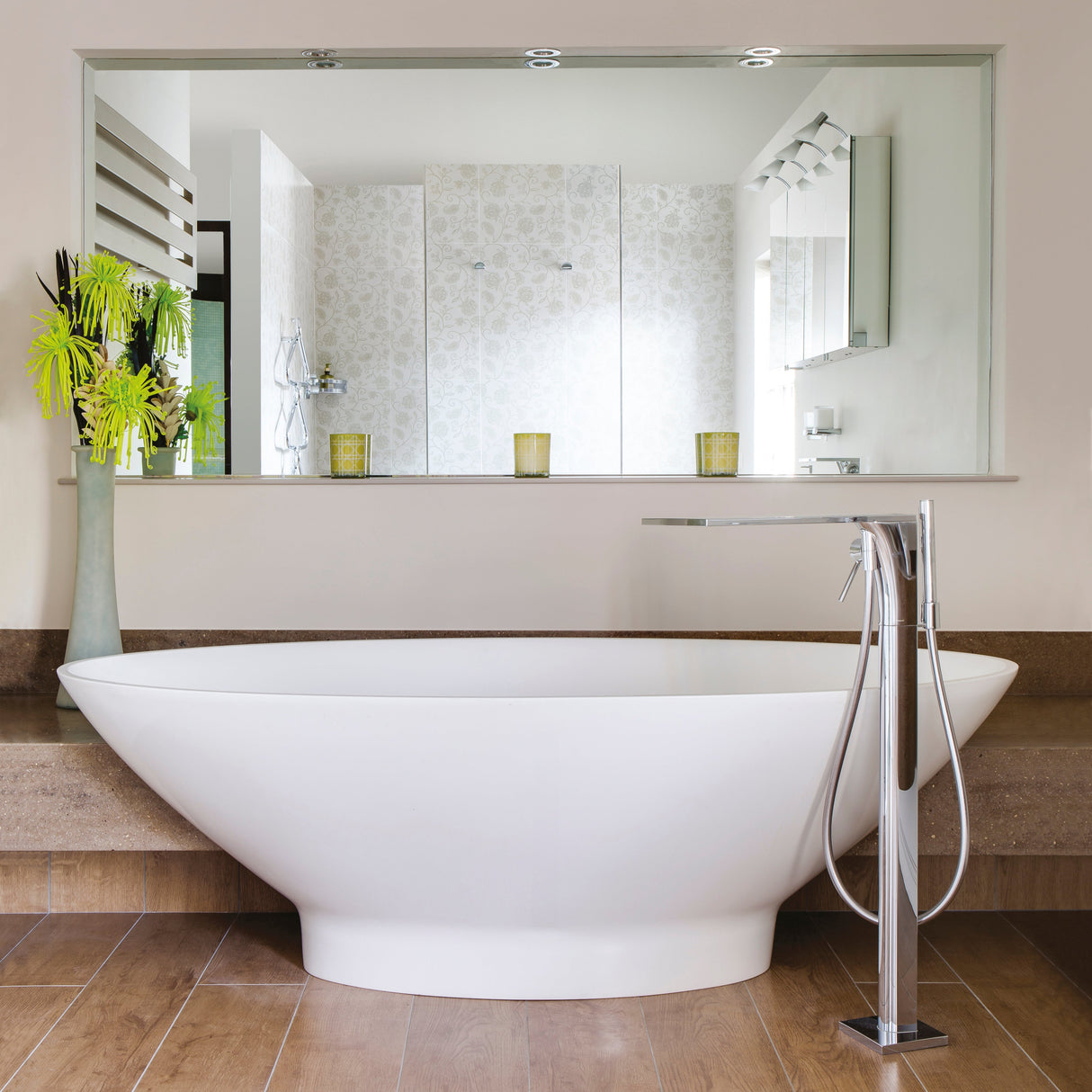 BC Designs Tasse Cian Solid Surface Freestanding Bath L1770 x W880mm Polished White BAB010 LS1