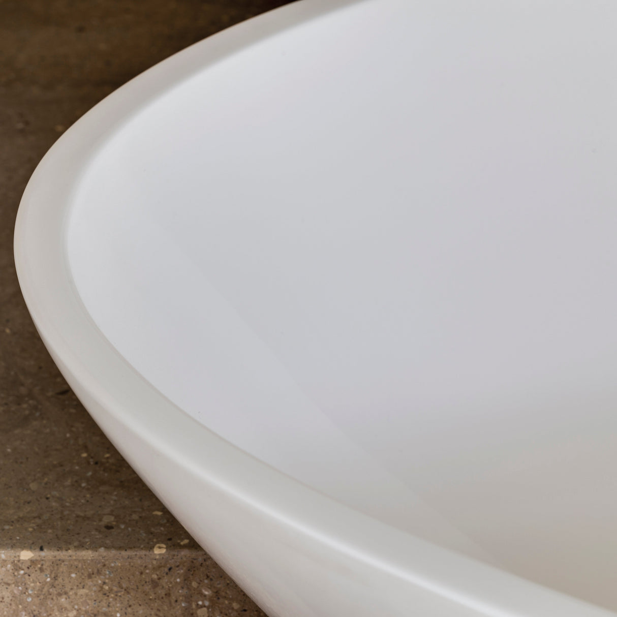 BC Designs Tasse Cian Solid Surface Freestanding Bath L1770 x W880mm Polished White BAB010 LS3