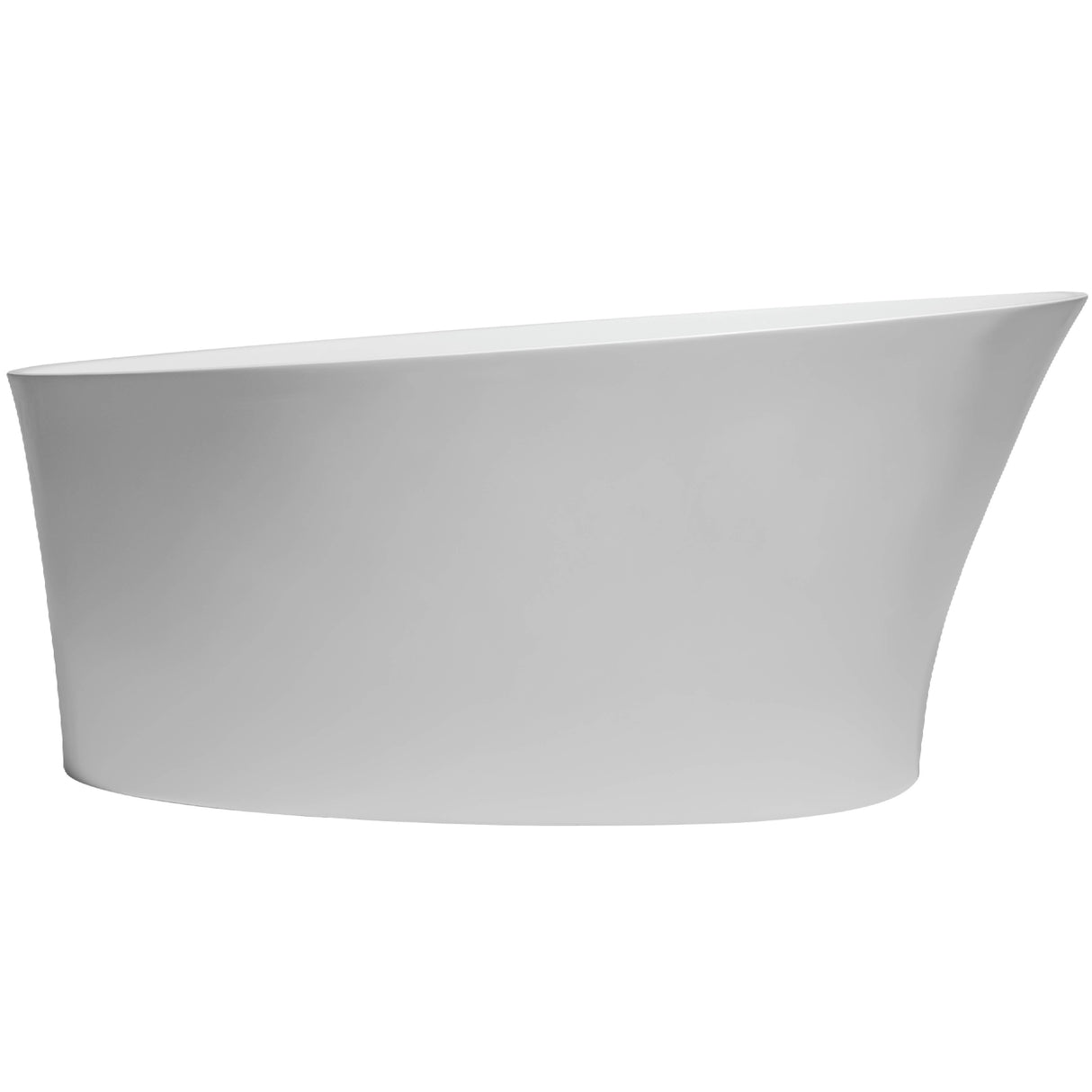 BC Designs Delicata Cian Solid Surface Freestanding Slipper Bath L1520 x W715mm Polished White BAB020