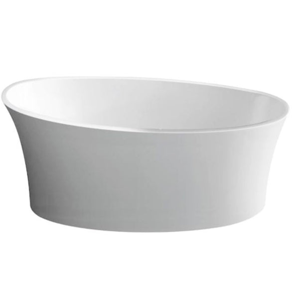 BC Designs Delicata Cian Solid Surface Freestanding Slipper Bath L1520 x W715mm Matt White BAB020MW