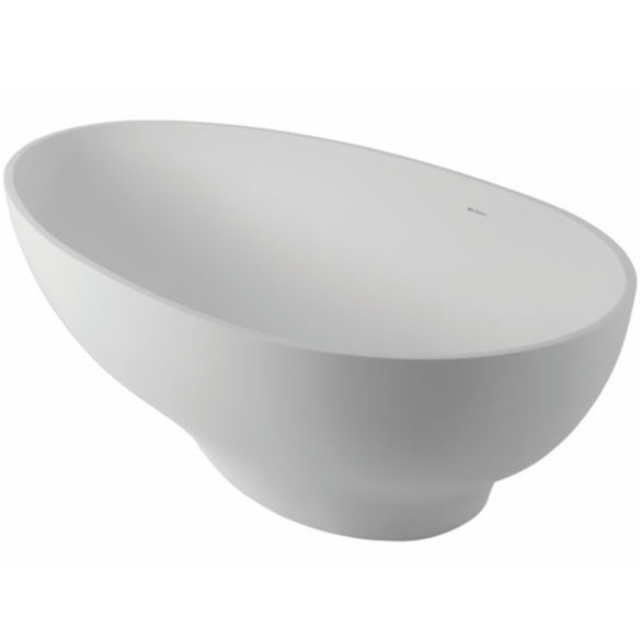 BC Designs Gio Cian Solid Surface Freestanding Bath L1645 x W935mm Matt White BAB062MW