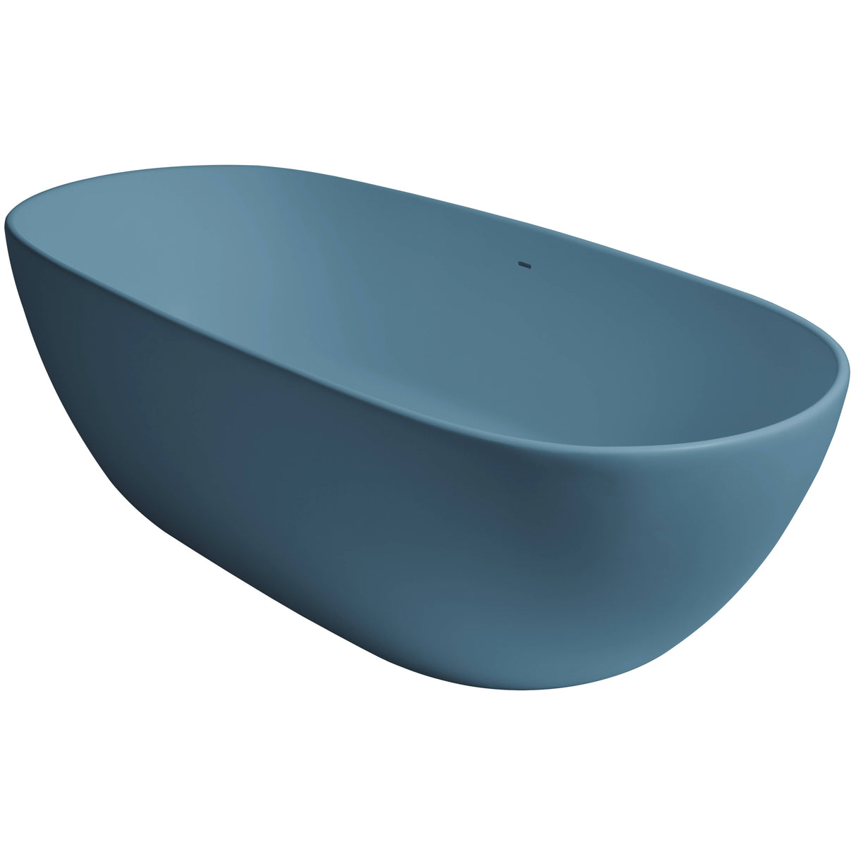BC Designs Crea Cian Solid Surface Freestanding Bath L1665 x W780mm Powder Blue BAB076B