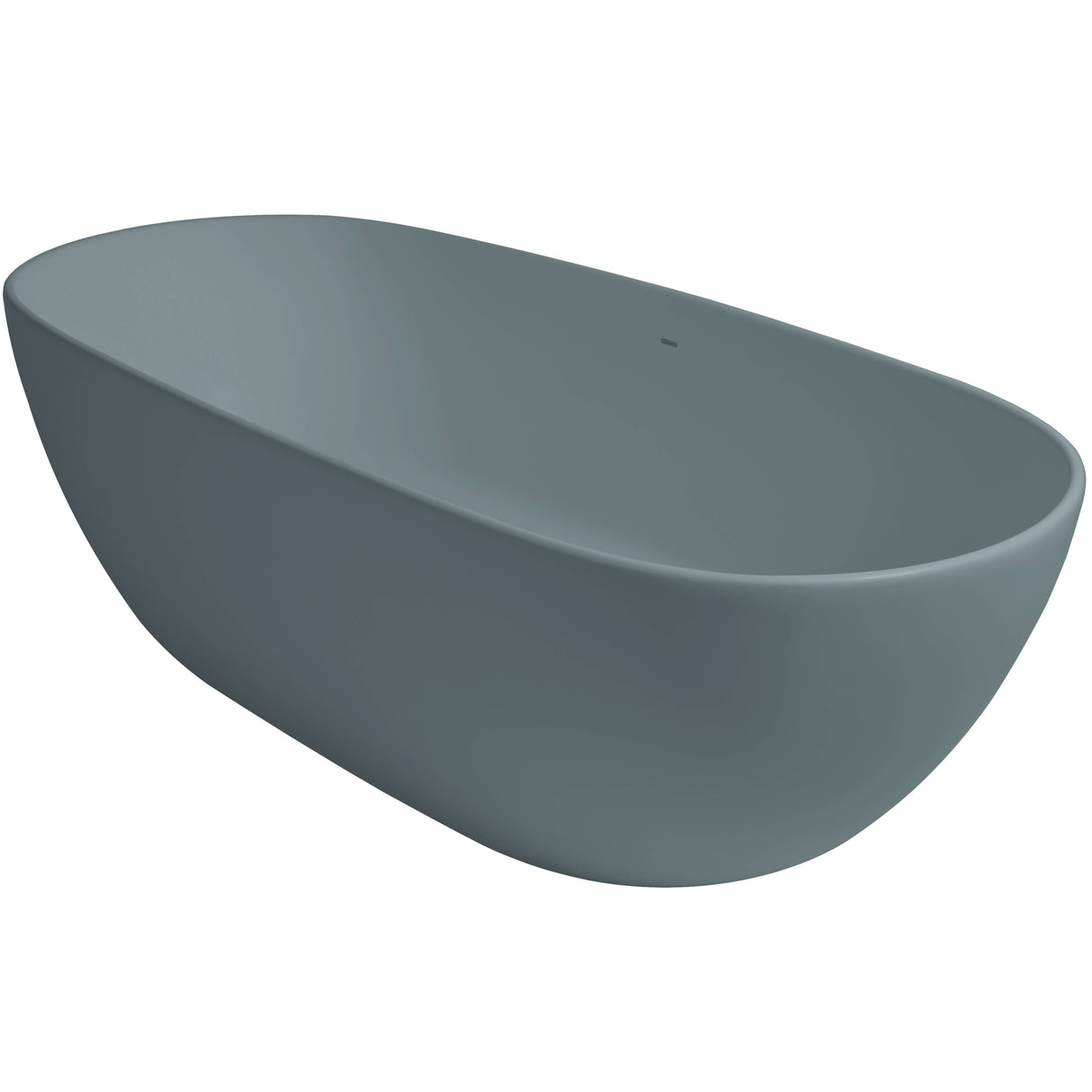 BC Designs Crea Cian Solid Surface Freestanding Bath L1665 x W780mm Powder Grey BAB076PG