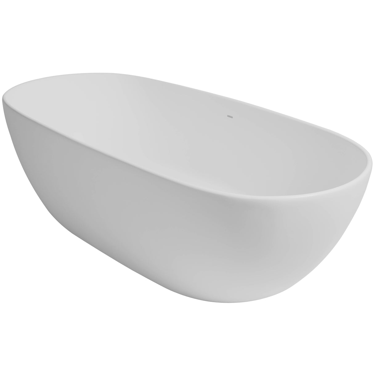 BC Designs Crea Cian Solid Surface Freestanding Bath L1665 x W780mm Silk Matt White BAB077