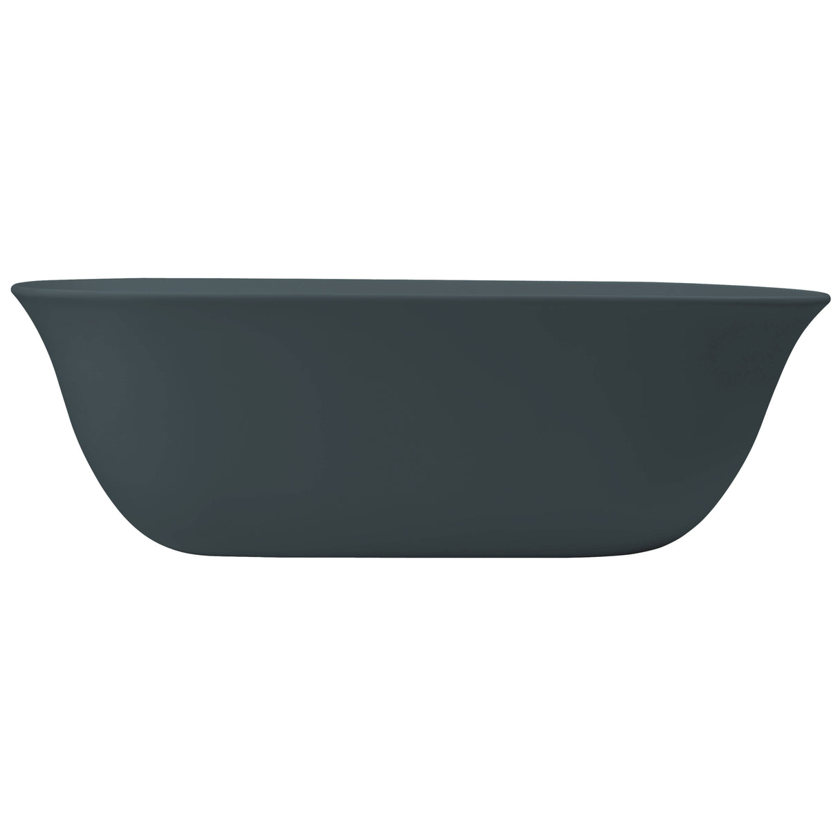 BC Designs Omnia Cian Solid Surface Freestanding Bath L1615 x W760mm Gun Metal BAB078GM