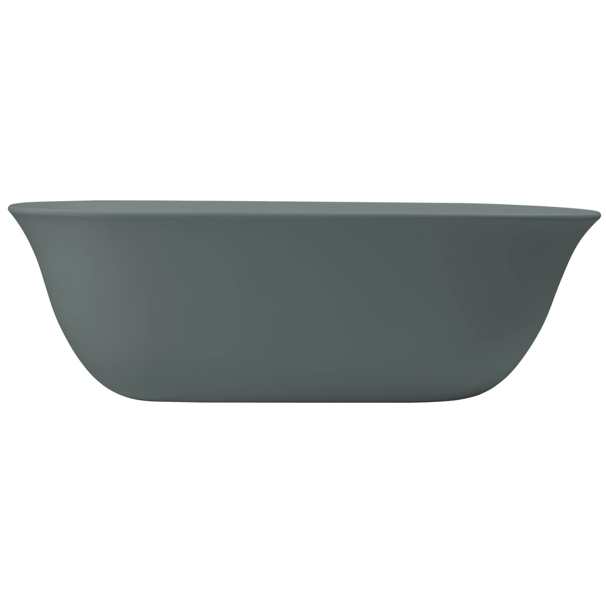 BC Designs Omnia Cian Solid Surface Freestanding Bath L1615 x W760mm Industrial Grey BAB078IG