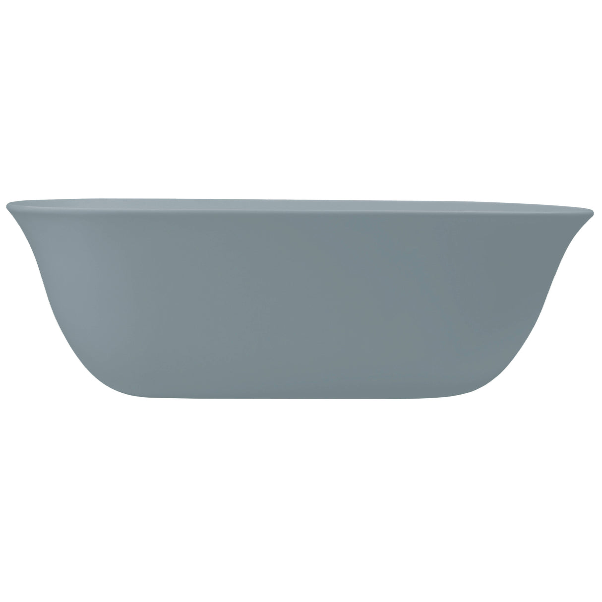 BC Designs Omnia Cian Solid Surface Freestanding Bath L1615 x W760mm Powder Grey BAB078PG