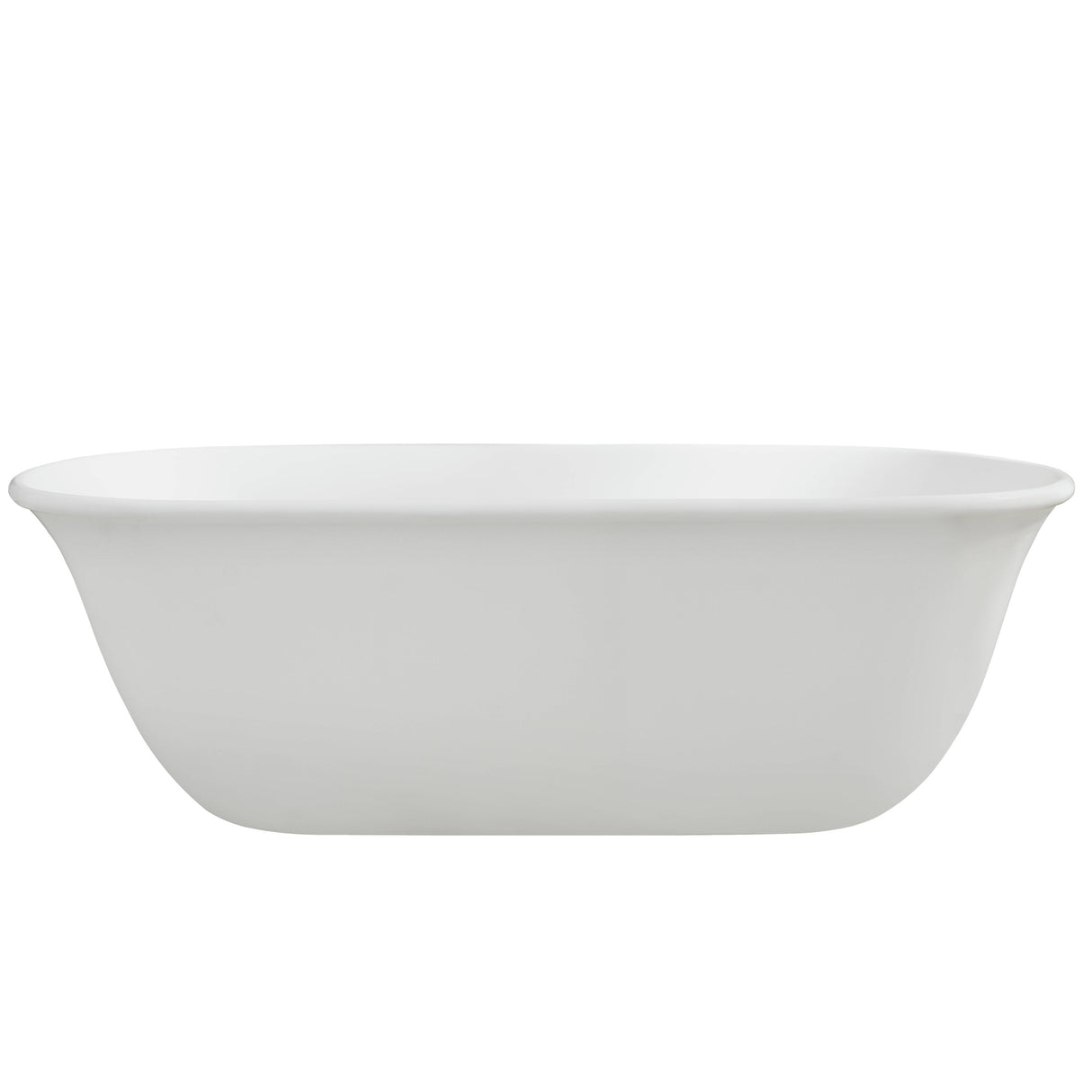 BC Designs Omnia Cian Solid Surface Freestanding Bath L1615 x W760mm Silk Matt White BAB079