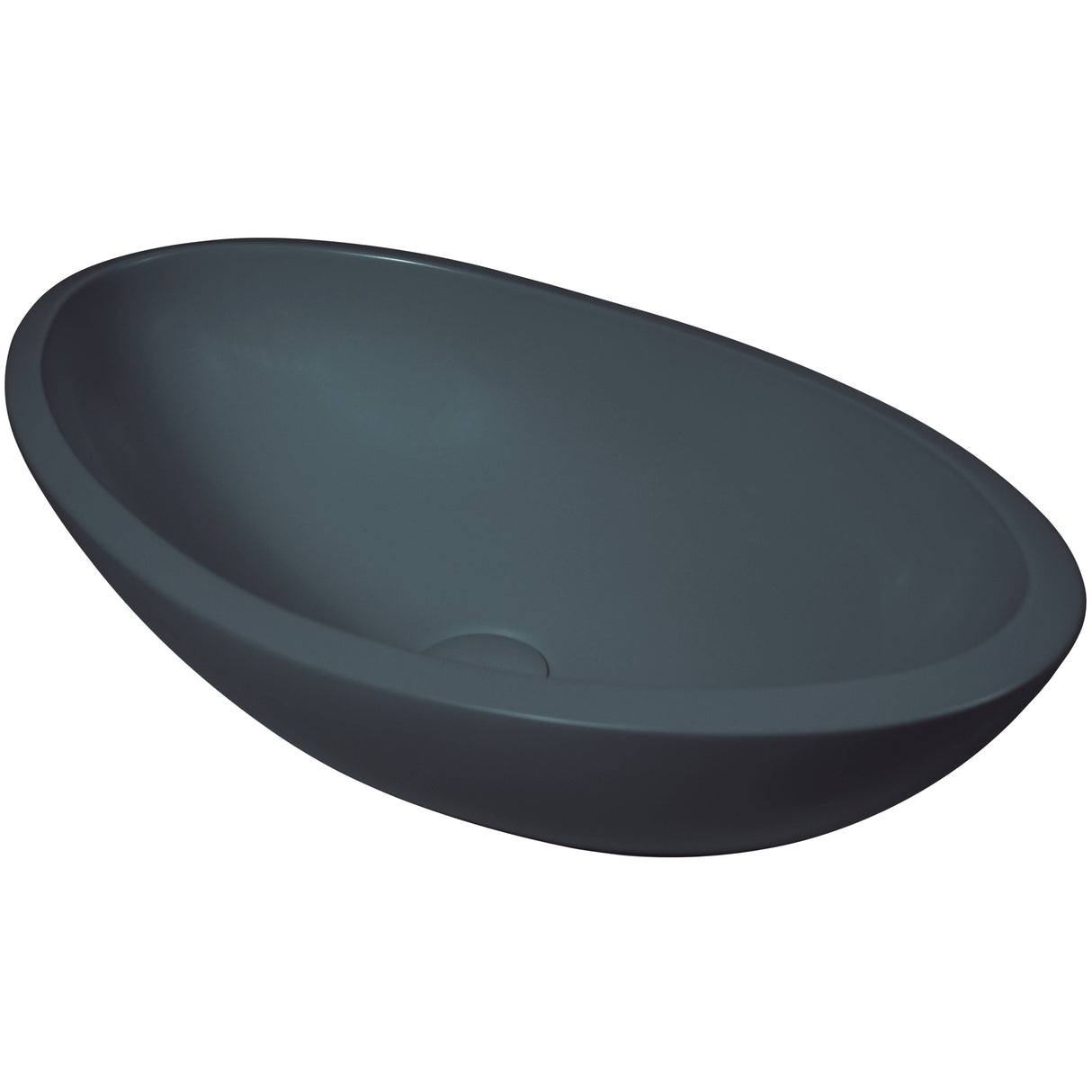 BC Designs Kurv Cian Solid Surface Countertop Basin L615 x W360mm Gun Metal BAB105GM