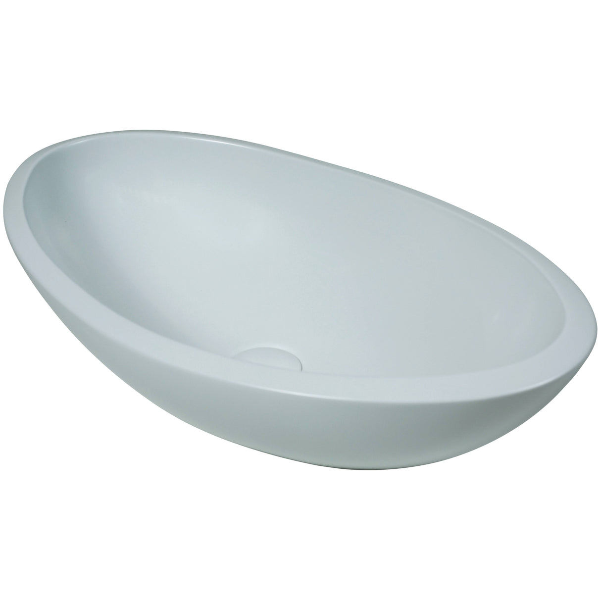 BC Designs Kurv Cian Solid Surface Countertop Basin L615 x W360mm Matt White BAB105MW
