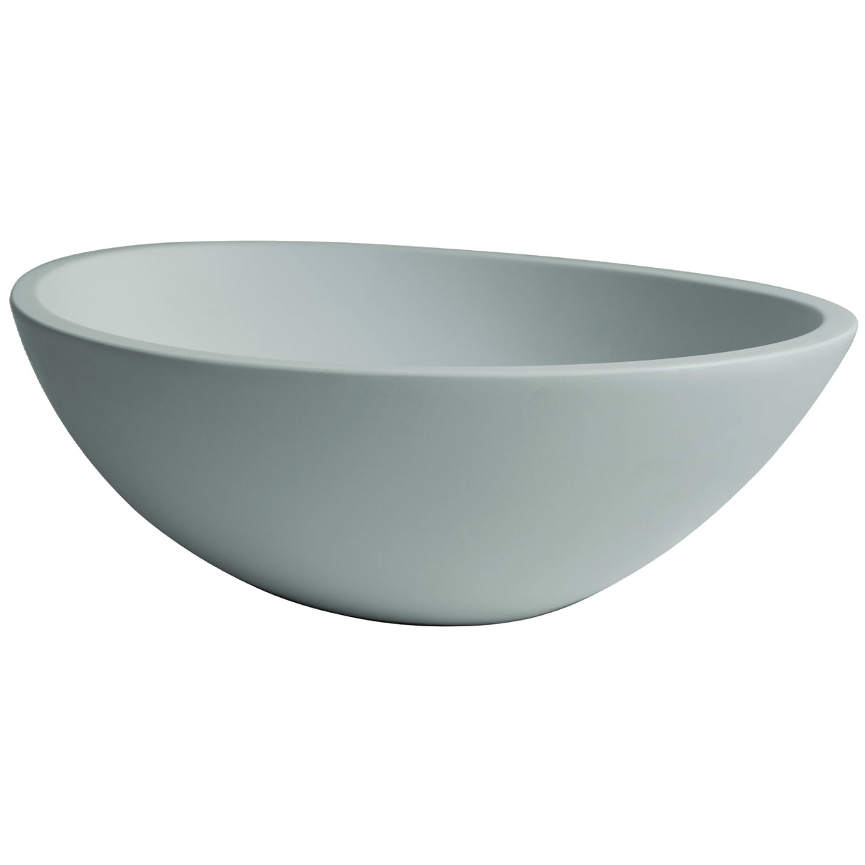 BC Designs Gio Cian Solid Surface Countertop Basin L575 x W345mm Polished White BAB110