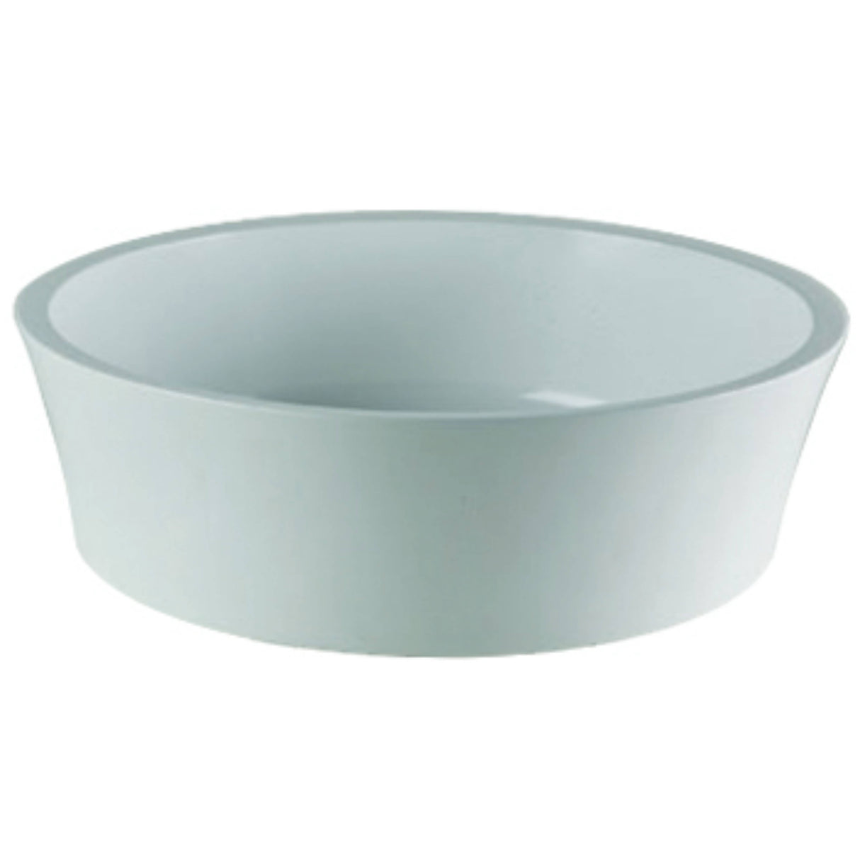 BC Designs Delicata Round Cian Solid Surface Countertop Basin L450 x W450mm Matt White BAB120MW