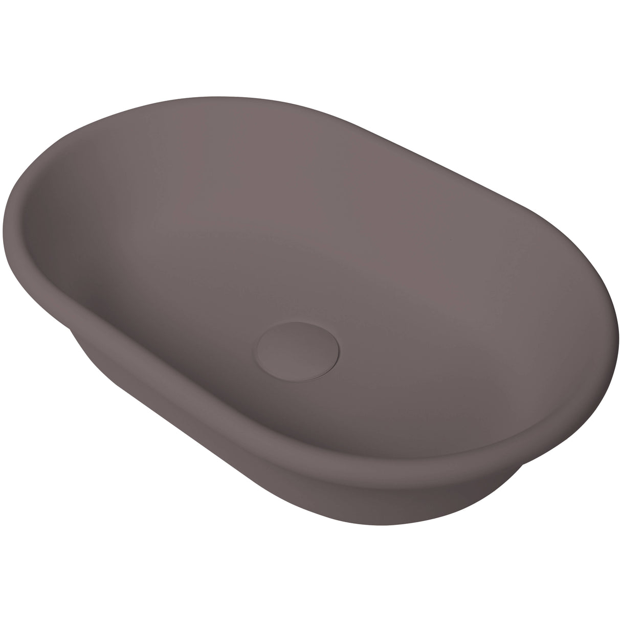 BC Designs Omnia Cian Solid Surface Countertop Basin L530 x W360mm Mushroom BAB160M