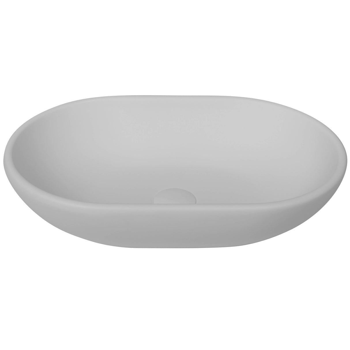 BC Designs Crea Cian Solid Surface Countertop Basin L525 x W340mm Polished White BAB162