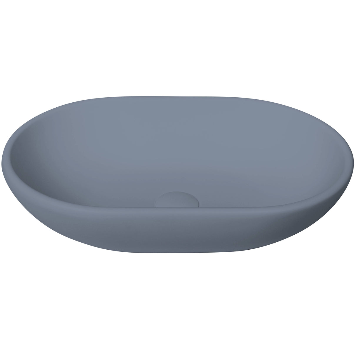 BC Designs Crea Cian Solid Surface Countertop Basin L525 x W340mm Powder Blue BAB162B