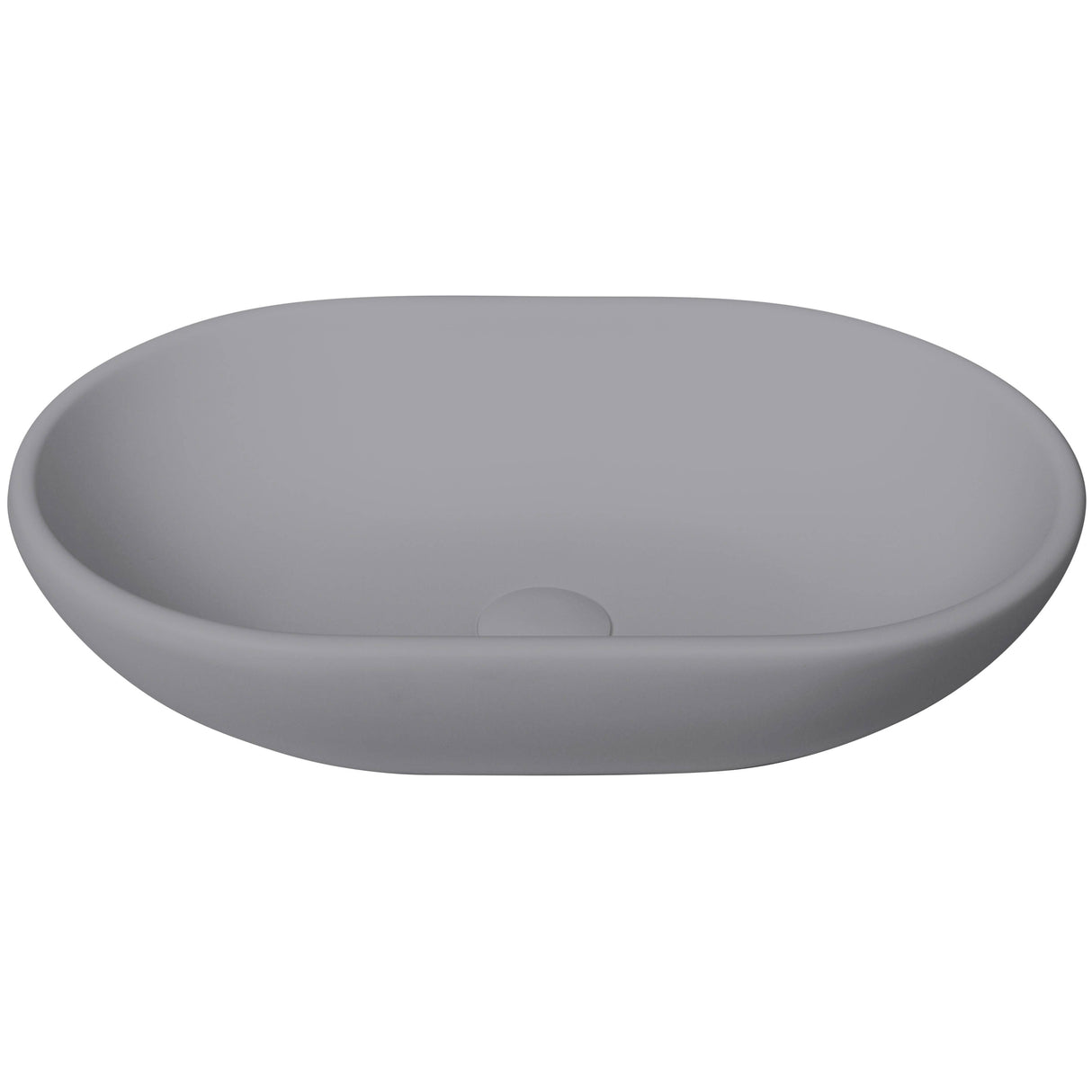 BC Designs Crea Cian Solid Surface Countertop Basin L525 x W340mm Powder Grey BAB162PG