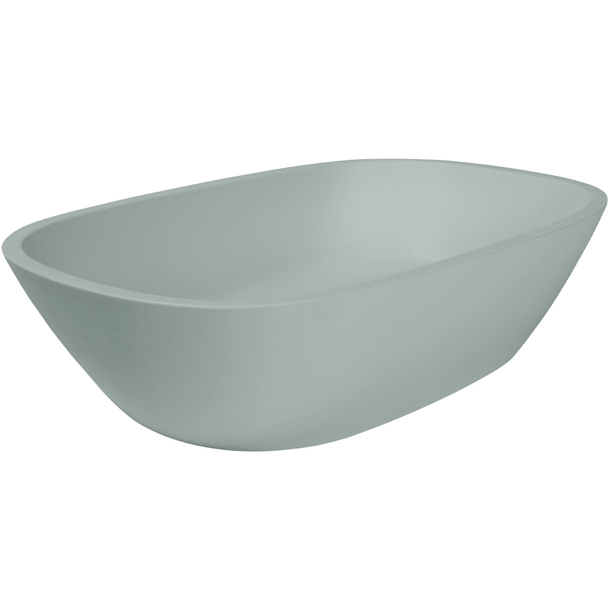 BC Designs Vive Cian Solid Surface Countertop Basin L530 x W360mm Polished White BAB164