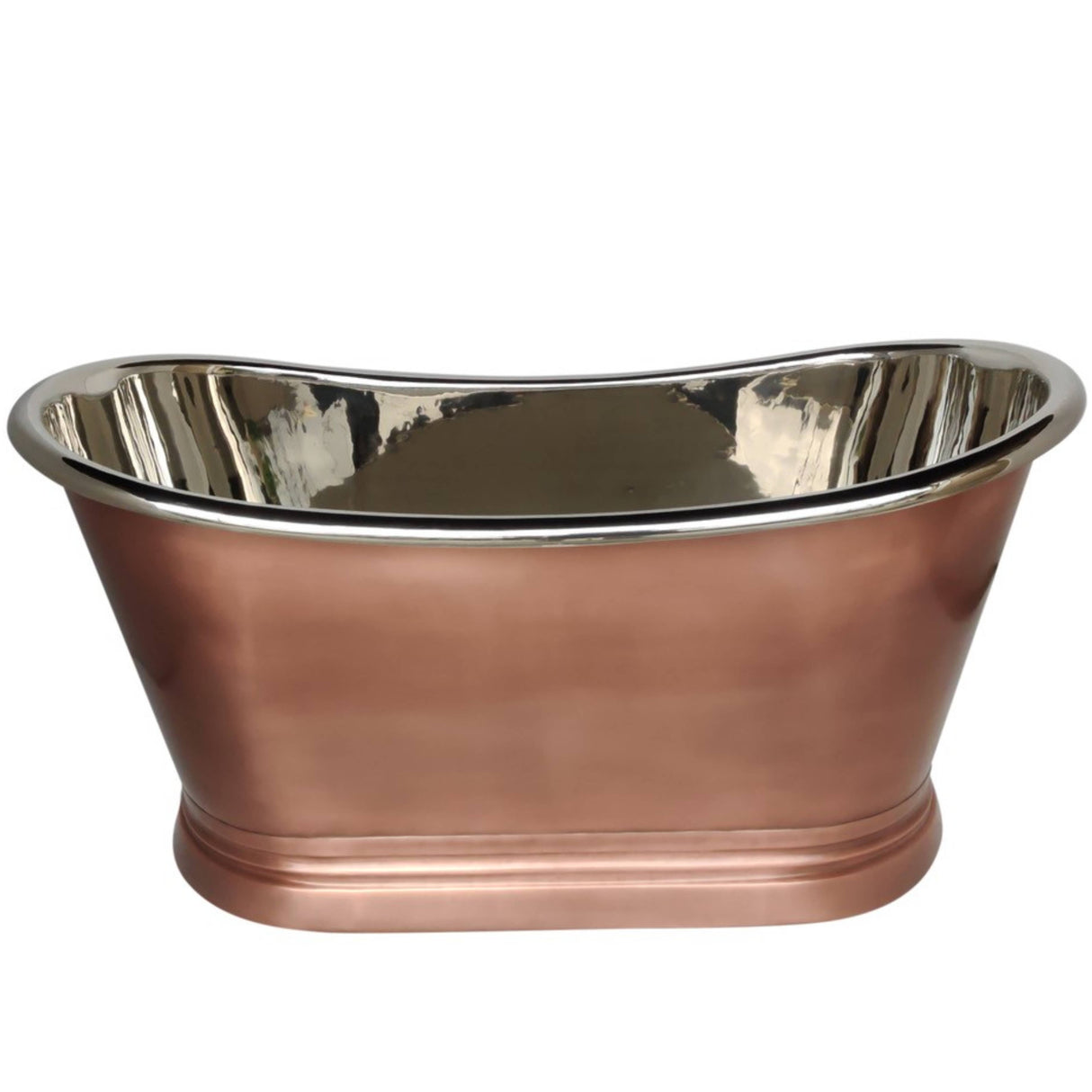 BC Designs Freestanding Antique Copper Nickel Boat Bath BAC017