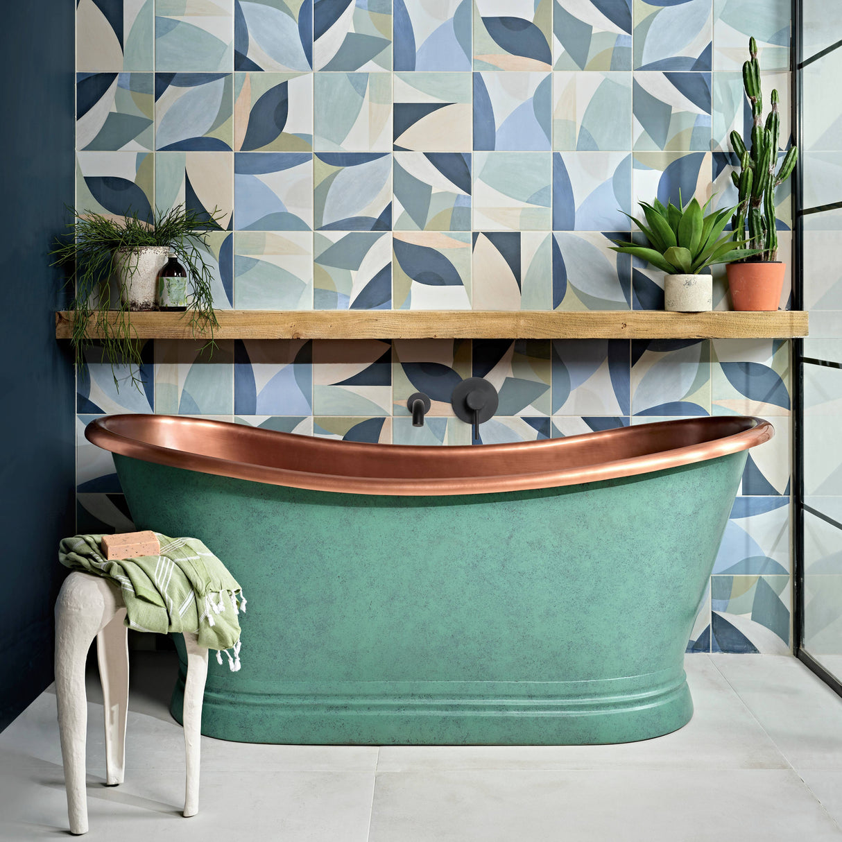 BC Designs Verdigris Green Boat Bath Copper/Verdigris BAC022 LS2