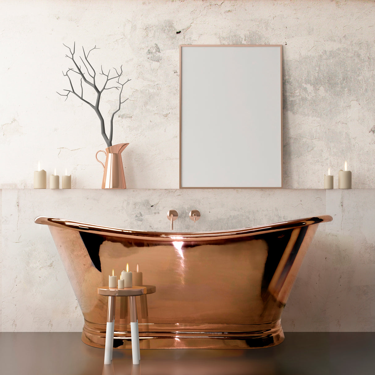 BC Designs Copper Boat Bath Copper BAC040 LS1