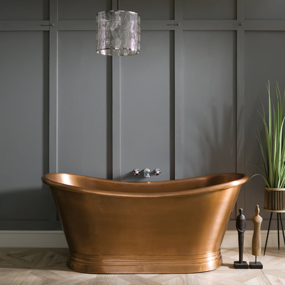 BC Designs Antique Copper Boat Bath Antique Copper BAC046 LS9