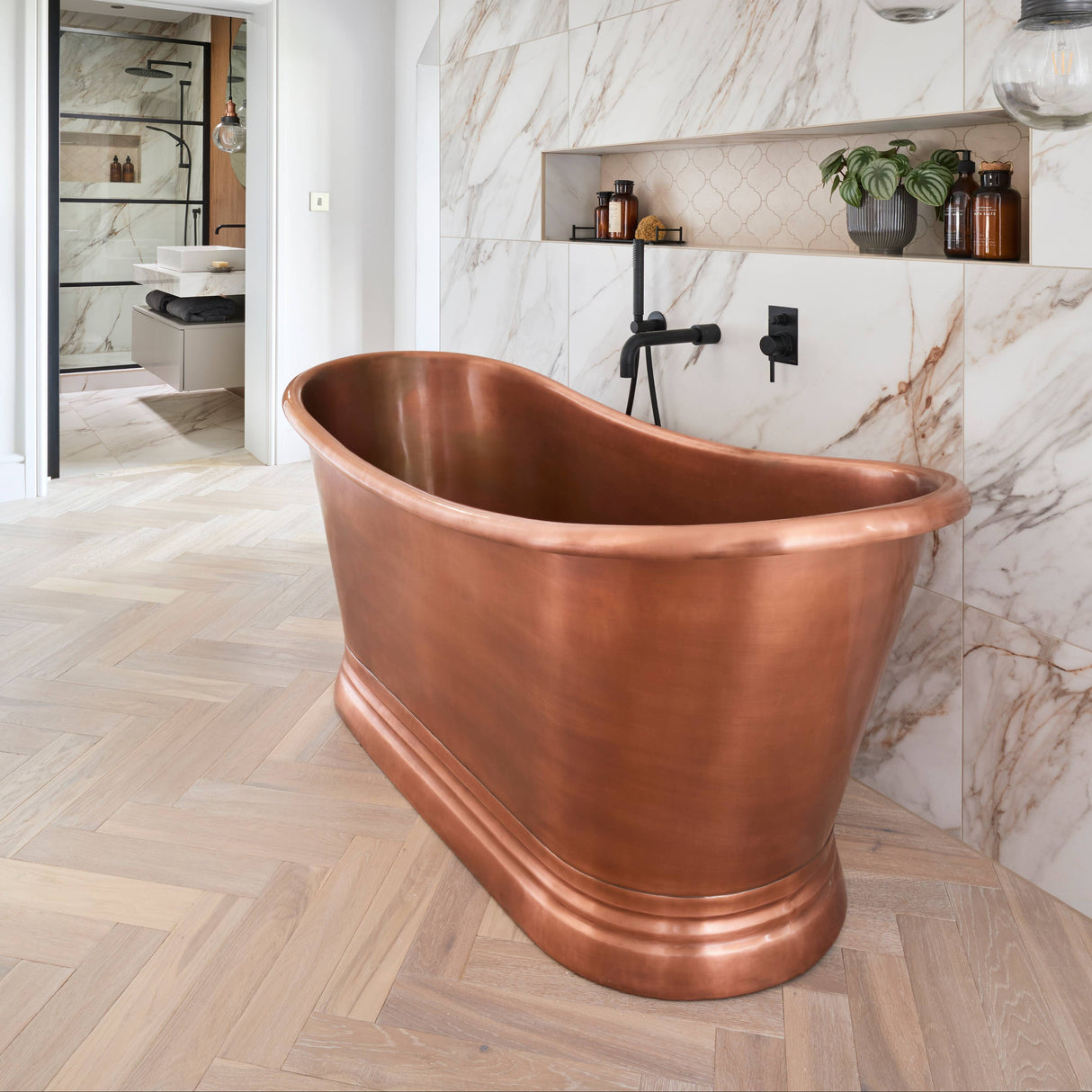 BC Designs Antique Copper Boat Bath Antique Copper BAC046 LS4