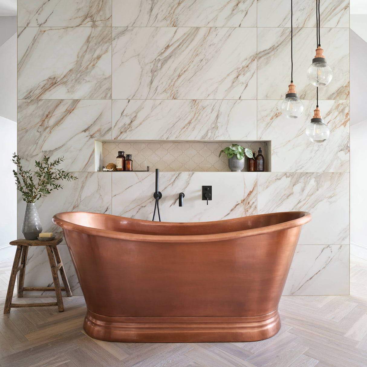 BC Designs Antique Copper Boat Bath Antique Copper BAC046 LS1