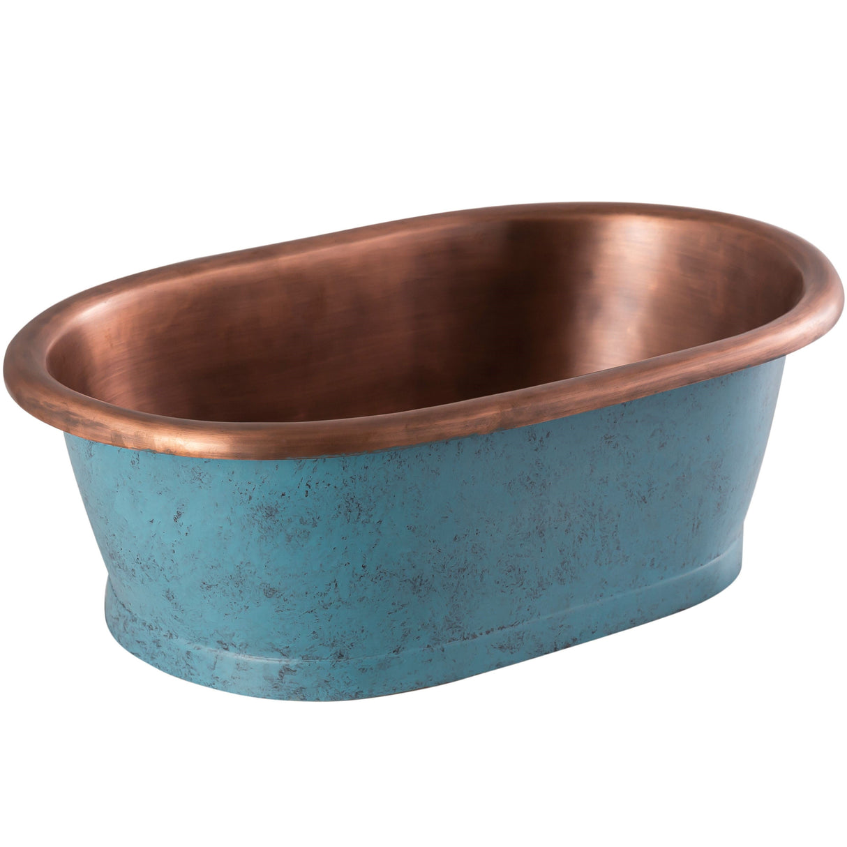 BC Designs Patinata Roll Top Basin L530 x W345mm Copper/Patinata BAC054_1