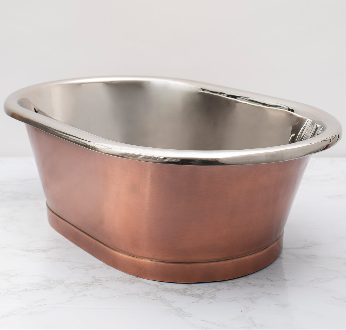 BC Designs Antique Copper Nickel Roll Top Basin L530 x W345mm Antique Copper/Nickel BAC056 LS1