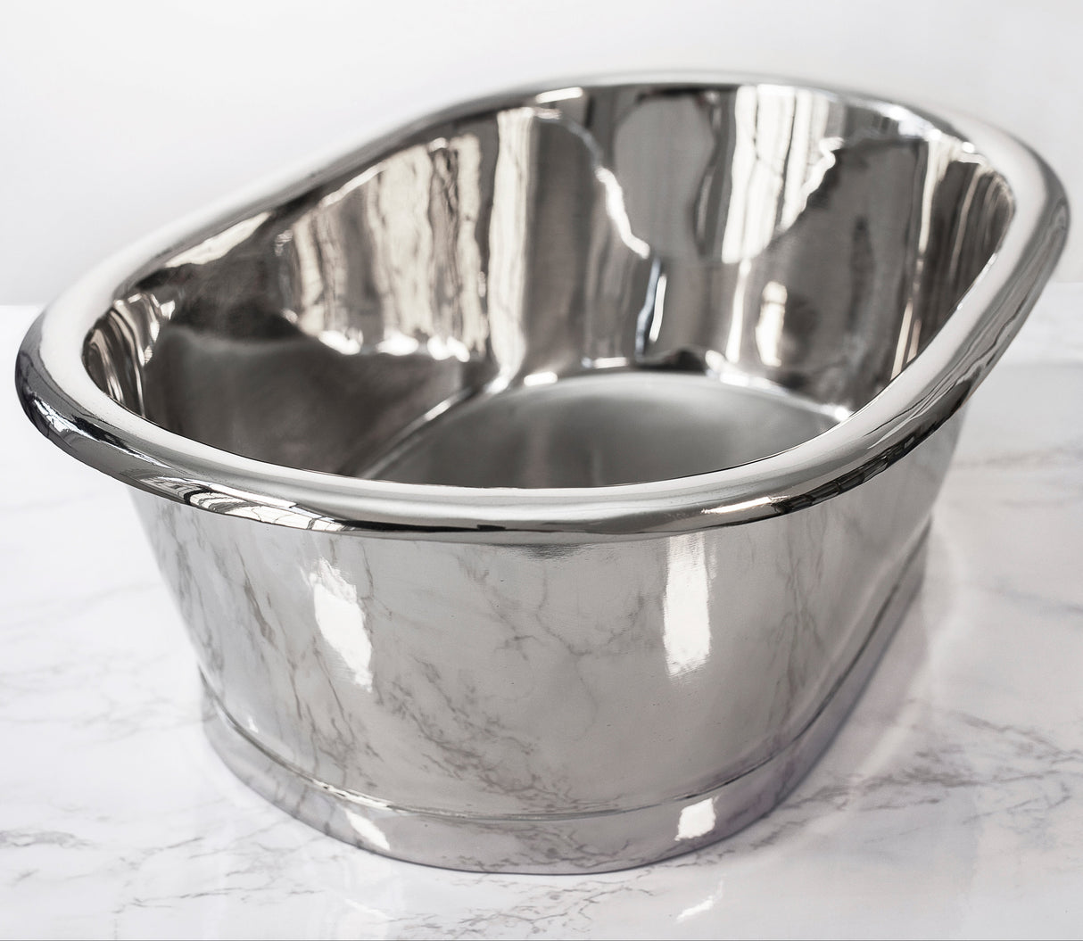 BC Designs Nickel Roll Top Basin L530 x W345mm Nickel BAC060 LS2