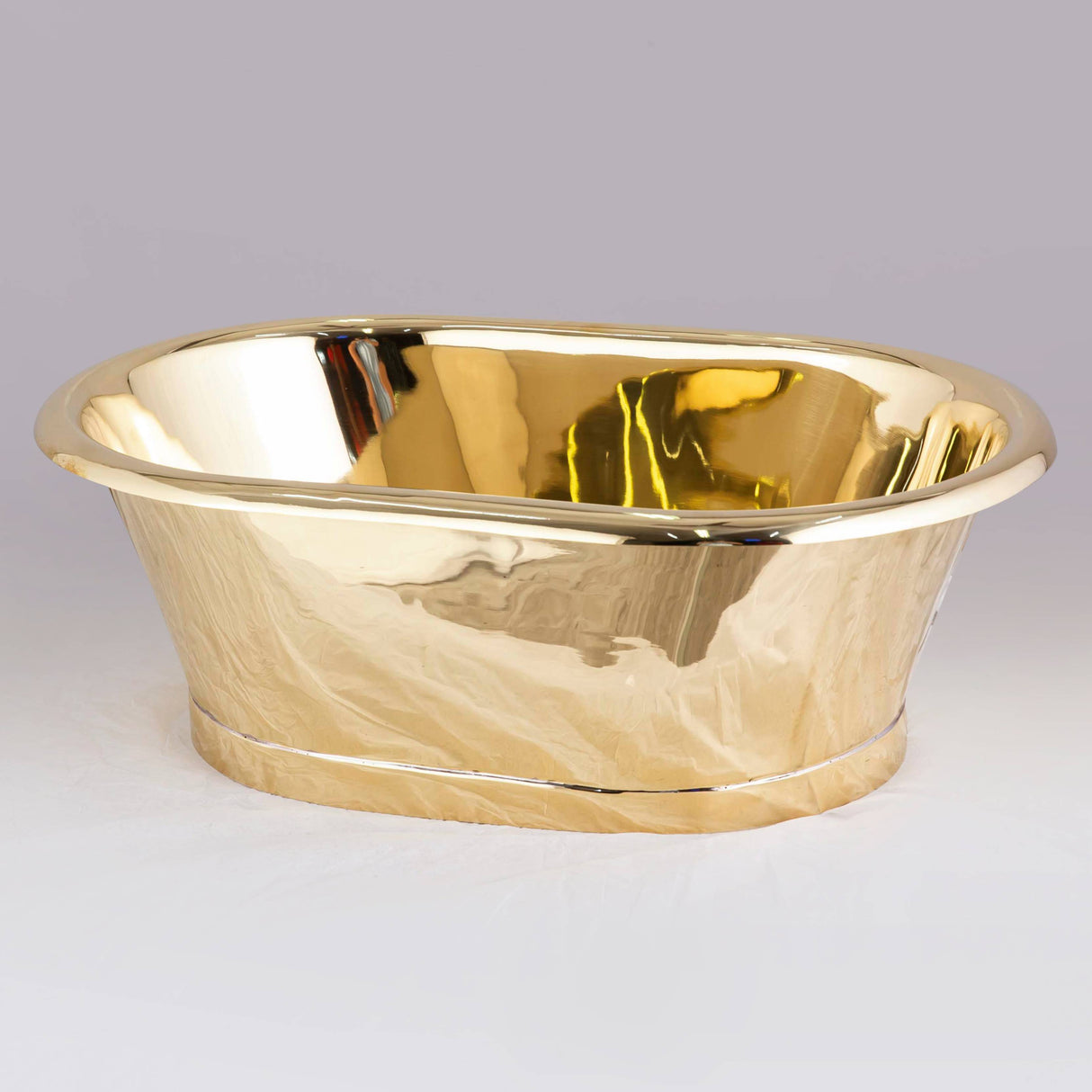BC Designs Brass Roll Top Basin L530 x W345mm Brass BAC061