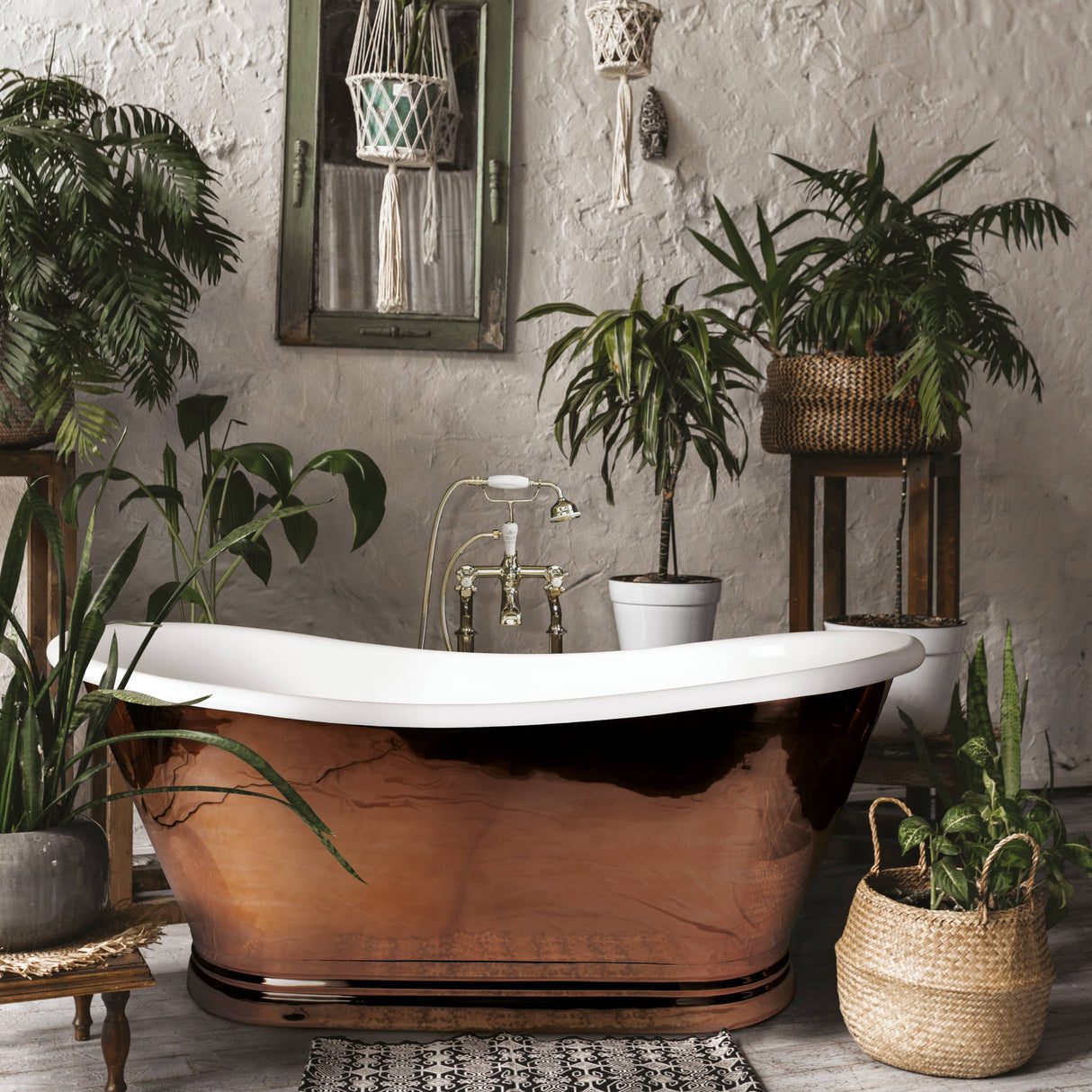 BC Designs Copper Acrylic Boat Bath L1800 x W800mm Copper/Acrylic BAC070 LS1