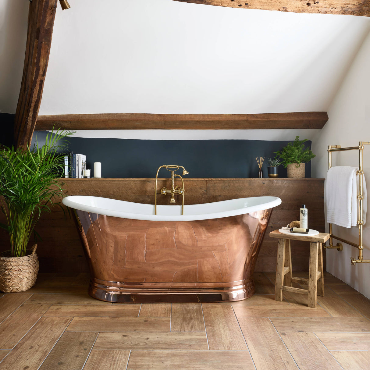 BC Designs Copper Acrylic Boat Bath L1800 x W800mm Copper/Acrylic BAC070 LS3