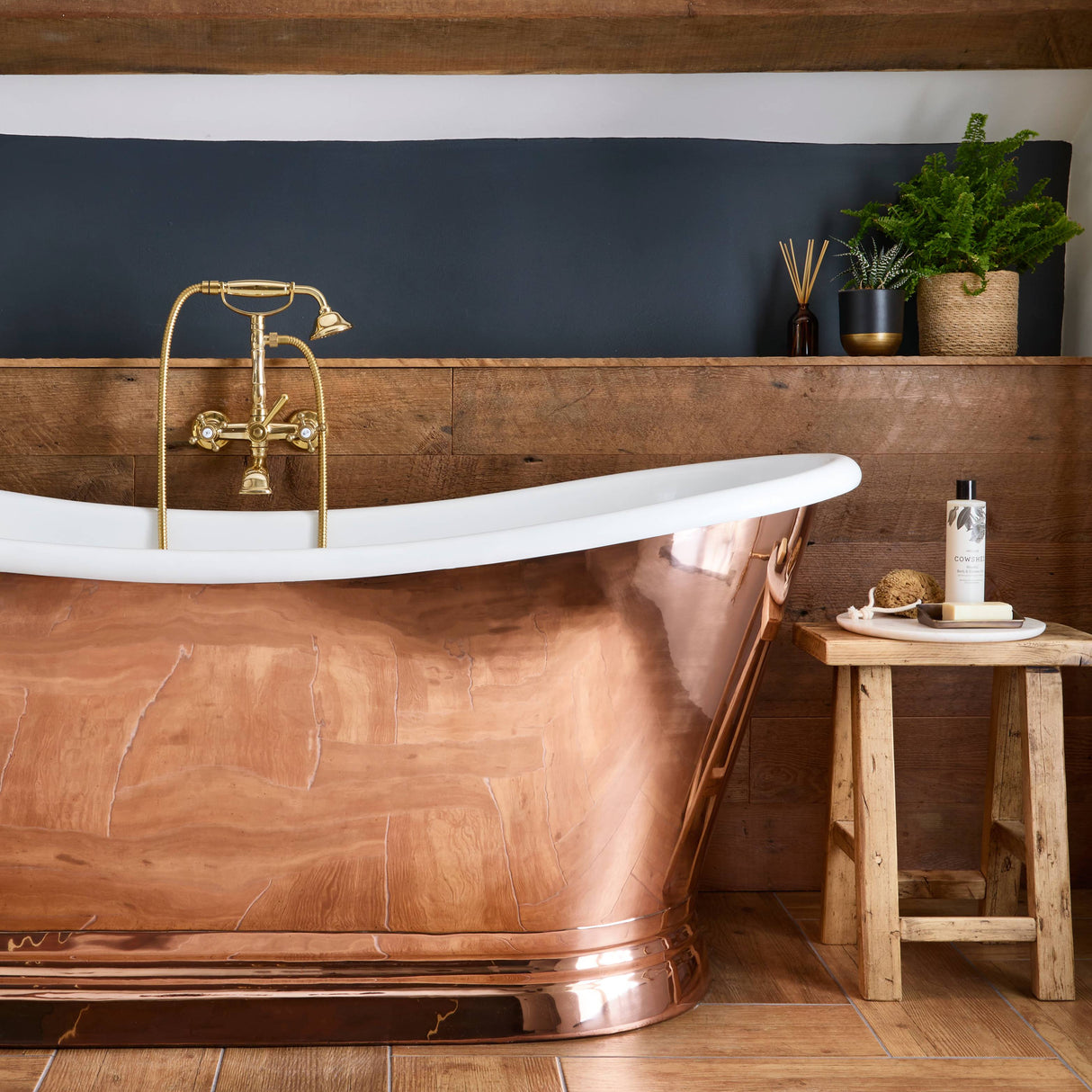 BC Designs Copper Acrylic Boat Bath L1800 x W800mm Copper/Acrylic BAC070 LS5