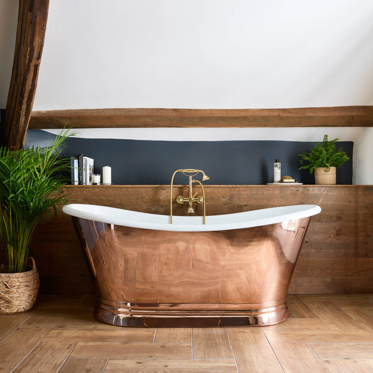 BC Designs Copper Acrylic Boat Bath L1800 x W800mm Copper/Acrylic BAC070 LS2