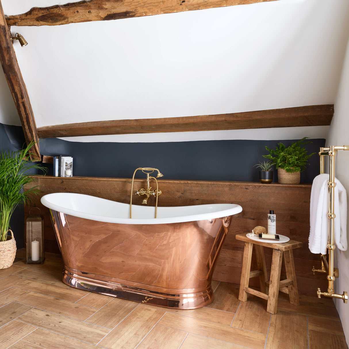 BC Designs Copper Acrylic Boat Bath L1800 x W800mm Copper/Acrylic BAC070 LS4