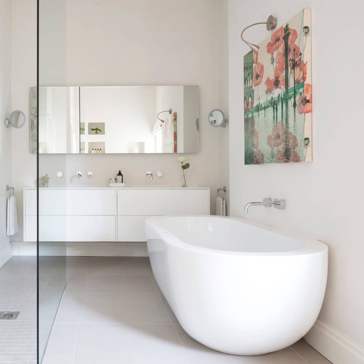 BC Designs Ovali Oval Acrymite Acrylic Freestanding Bath Gloss White BAS019 LS3